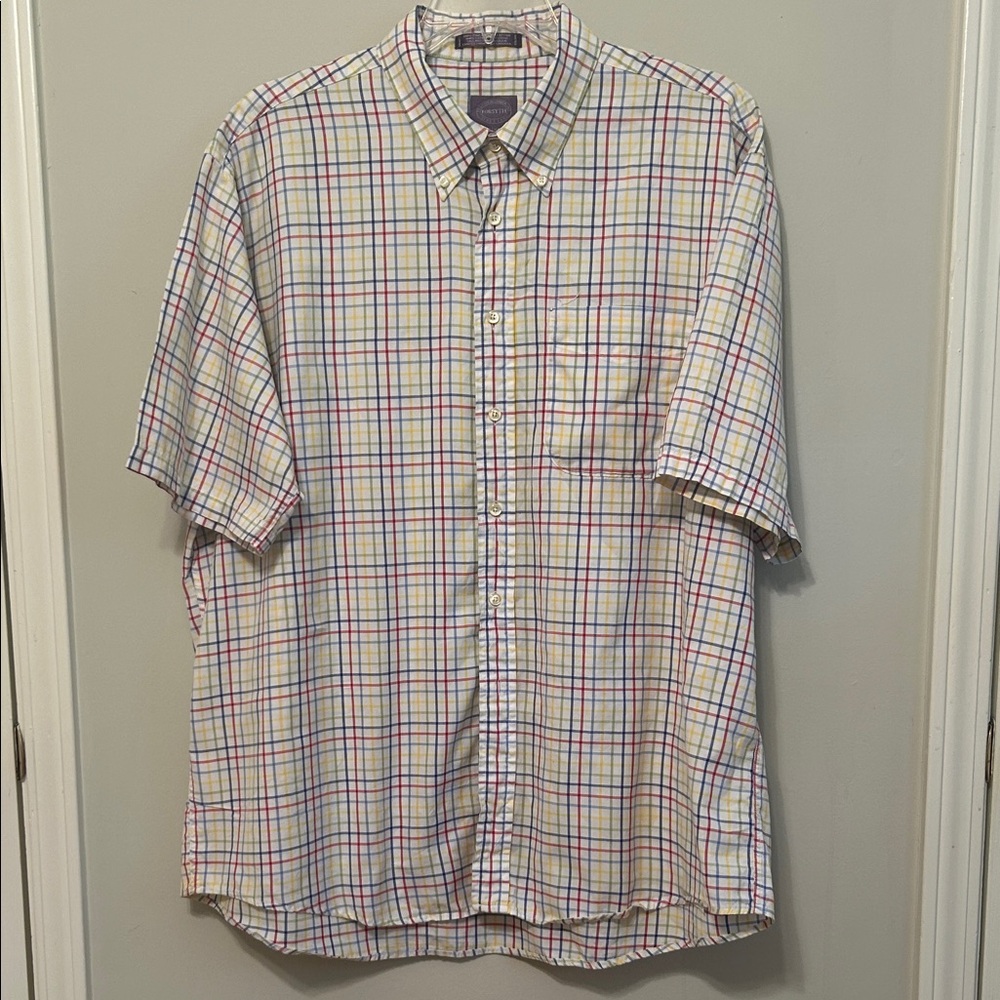 Forsyth of Canada Brand Classic Multicolor Plaid Short Sleeve Shirt